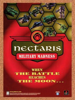 1999 Military Madness Nectaris PS1 Original Advertisement / Retro Promo v1