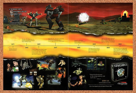 1998 Starsiege Tribes Timeline 2471-2829 Original Advertisement / Retro Promo v3