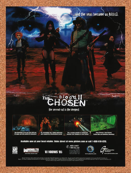 1998 Blood II The Chosen PC Original Advertisement / Retro Promo v1
