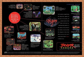 1995 Atari Jaguar 64-Bit Original Advertisement / Retro Wall Art v4
