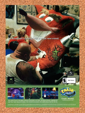 Crash Bandicoot Wrath Of the Cortex PS2 Original 2002 Ad Video Game Promo