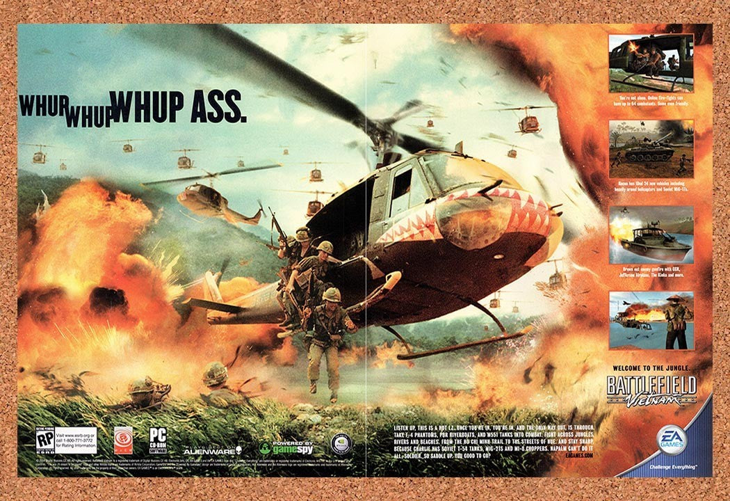 2004 Battlefield Vietnam PC Original Advertisement / Retro Promo v1