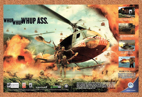 2004 Battlefield Vietnam PC Original Advertisement / Retro Promo v1