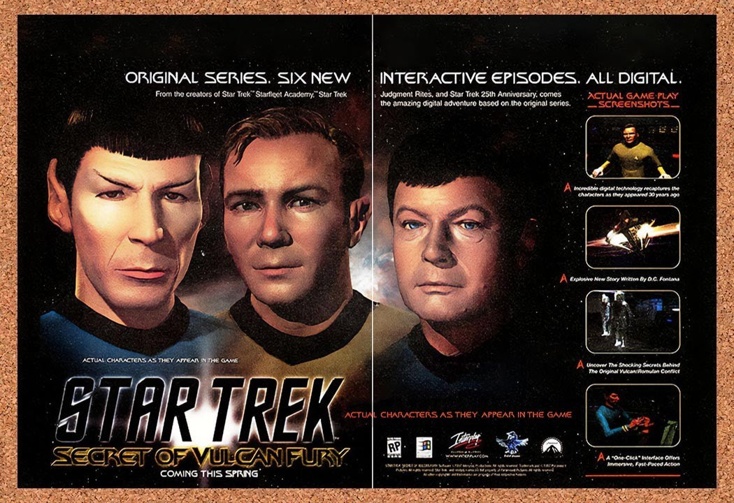 1997 Star Trek Secret Of Vulcan Fury Original Digital Series Original Ad v2