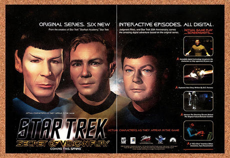 1997 Star Trek Secret Of Vulcan Fury Original Digital Series Original Ad v2