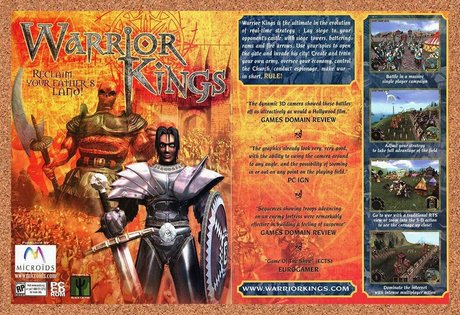 Warrior Kings PC Original 2003 Print Ad Authentic Online RTS Video Game Promo