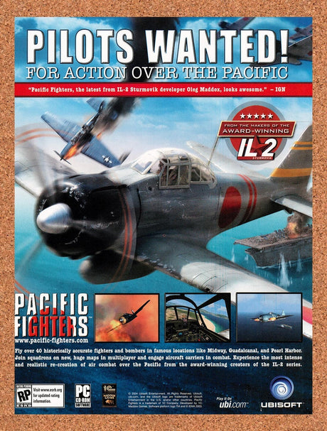 2004 Pacific Fighters PC Original Advertisement / Retro Promo v1