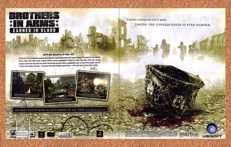 2005 Brothers In Arms Earned In Blood Xbox Original Advert / Retro Promo v1