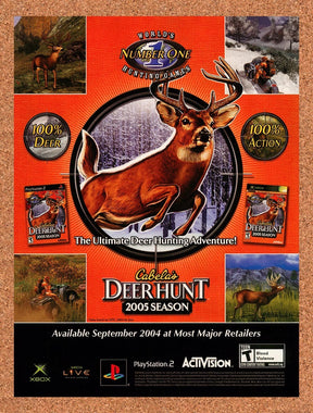 2004 Cabela's Deer Hunt 2005 Season Xbox Original Advertisement / Retro Promo v2