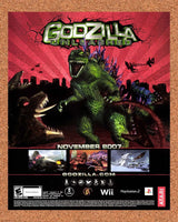 2007 Godzilla Unleashed Wii Original Advertisement / Retro Promo v1