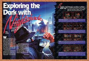 1992 Nightshade NES Original Advertisement / Retro Wall Art v4