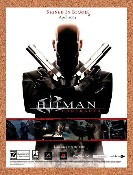 2004 Hitman Contracts PC Original Advertisement / Retro Promo v5