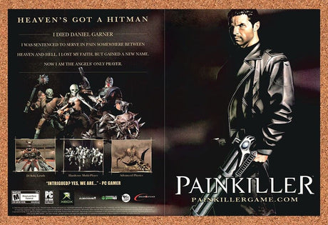 Painkiller PC Original 2006 Ad Authentic GameSpy FPS Horror Video Game Promo