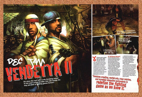 Def Jam Vendetta II PS2 Original 2004 Print Ad Authentic Video Game Review Promo