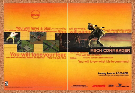 Battletech Mech Commander PC Original 2000 Ad Authentic Video Game Promo