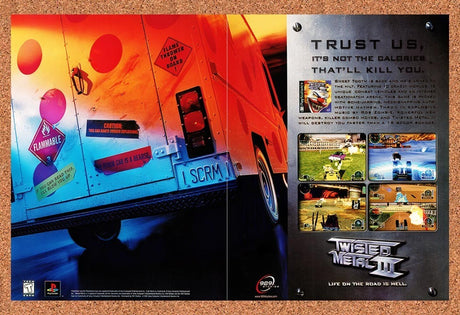 1999 Twisted Metal 3 PS1 Original Advertisement / Retro Promo v3
