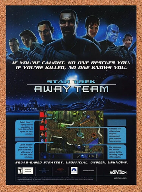 Star Trek Away Team PC Original 2003 Ad Authentic Activision Video Game Promo