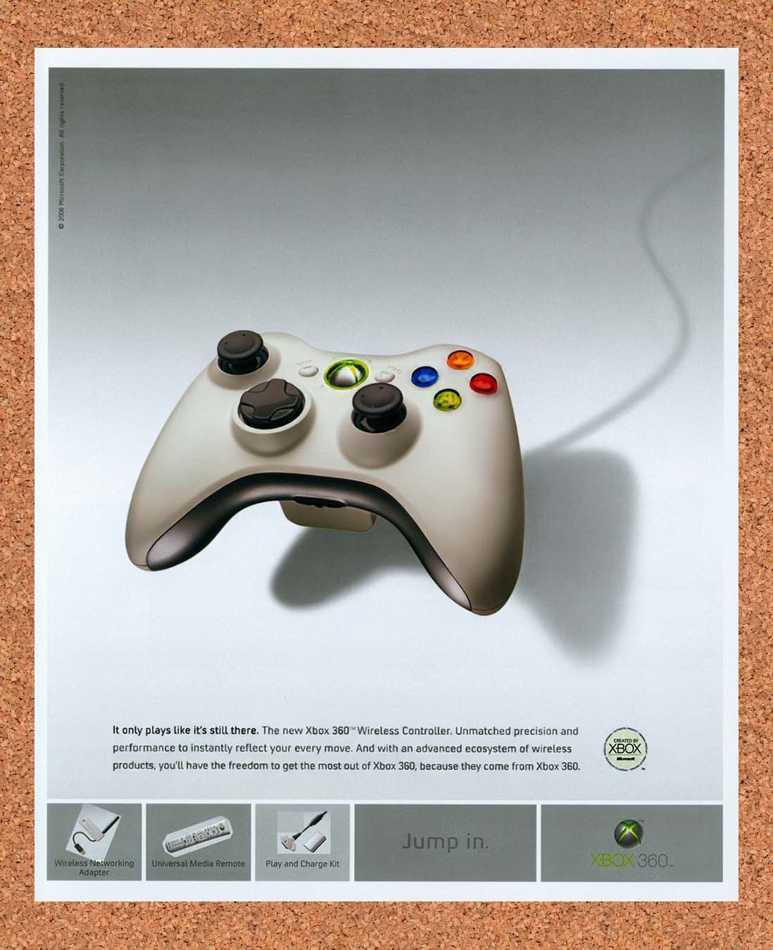 2006 Microsoft Xbox 360 Wireless Controller Original Advert / Retro Promo v5
