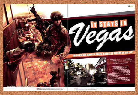 2008 Rainbow Six Vegas 2 Xbox 360 Review Original Ad / Retro Wall Art v1