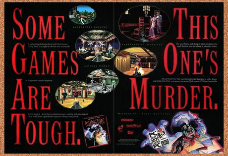 Killing Time PC Original 1996 Ad Authentic Windows PC Video Game Promo