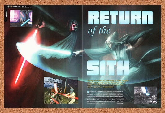 Original 2003 Star Wars Knights Old Republic 2 Xbox Ad - Video Game Art Promo