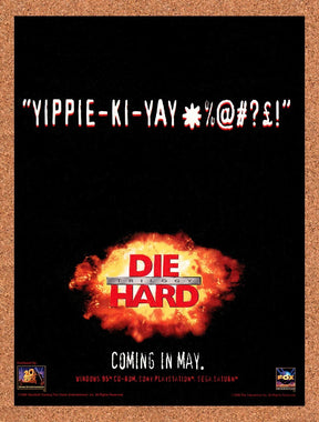 1996 Die Hard Trilogy PS1 Original Advertisement / Retro Wall Art v5