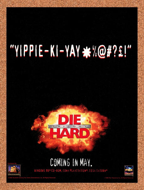 1996 Die Hard Trilogy PS1 Original Advertisement / Retro Wall Art v5