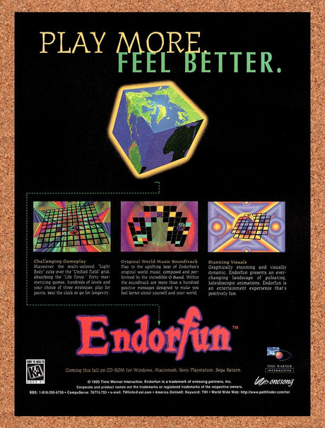 1995 Endorfun PC Original Advertisement / Retro Promo v1