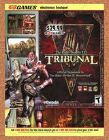 Elder Scrolls 3 Tribunal PC Original 2004 Ad Authentic EB Games Video Game Promo