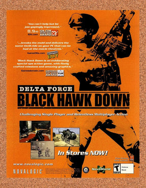 2003 Delta Force Black Hawk Down PC Original Advertisement / Retro Promo v5
