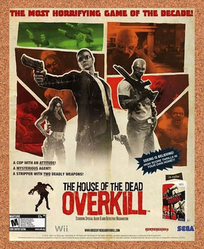 House of The Dead Overkill Wii Original 2006 Ad Authentic Sega Video Game Promo