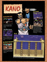 1993 Mortal Kombat Profile Kano Profile Original Advertisement / Retro Promo vr1