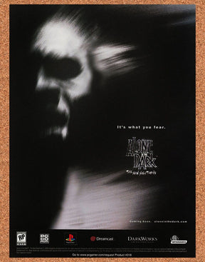 Alone In The Dark PS1 Original 2002 Ad Authentic Horror Video Game Promo