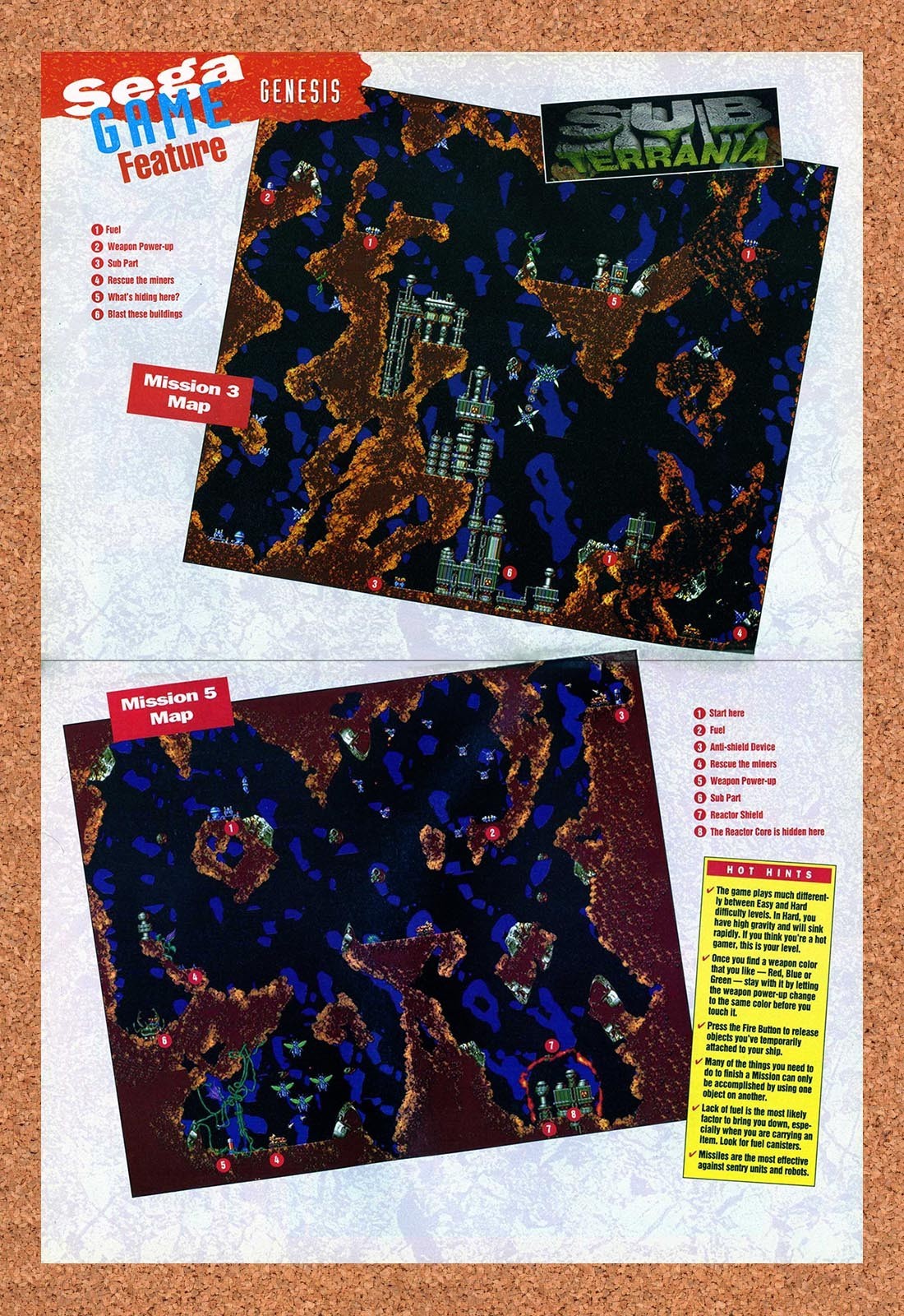 1994 Sub Terrania Mission Maps Original Advertisement / Retro Promo vr2