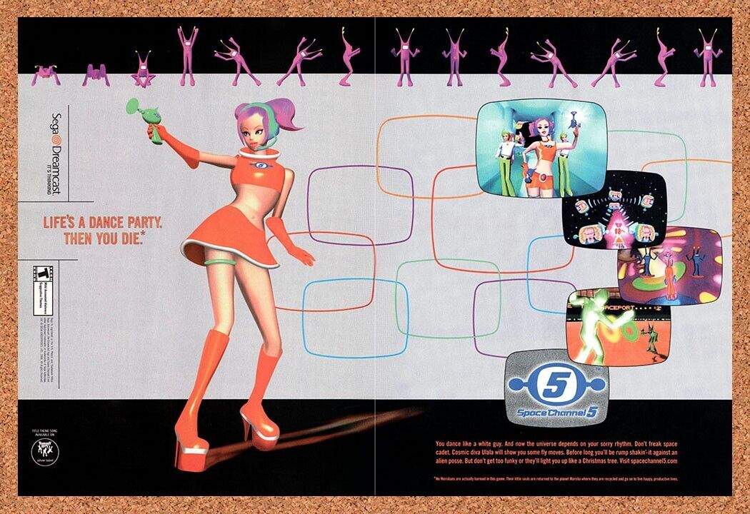 Space Channel 5 Dreamcast Original 2002 Vintage Ad - Video Game Promo