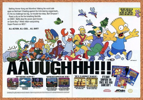 Simpsons Bart NES Original 1993 Ad Authentic Nintendo Video Game Promo