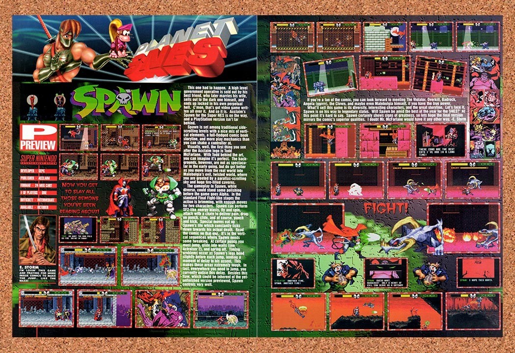1995 Spawn The Video Game SNES Original Advertisement / Retro Promo vr1