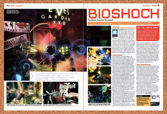 Bioshock PC Original 2006 Vintage Ad - Video Game Review Promo