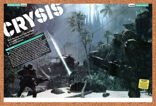 Original 2005 Crysis PC Vintage Ad - Video Game Review Promo Wall Art 1