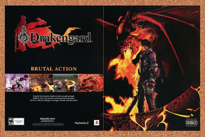 Drakengard PS2 Original 2004 Ad Authentic Square Enix RPG Video Game Art Promo