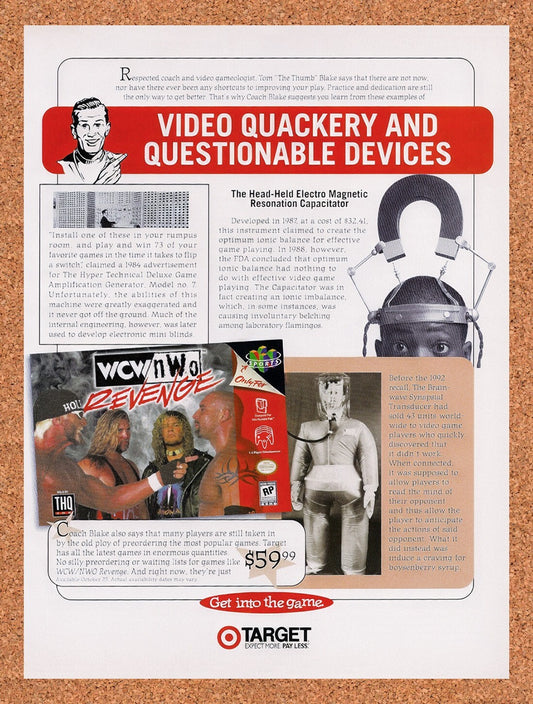 1997 WCW NWO Revenge Target Original Advertisement / Retro Wall Art v3