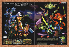 Gauntlet Dark Legacy PS2 Original 2003 Ad Authentic Video Game Promo Wall Art 3