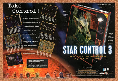 1996 Star Control 3 PC Original Advertisement / Retro Promo v2