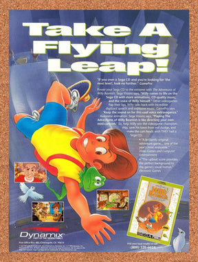 1993 Willy Beamish Sega CD Original Advertisement / Retro Promo v1
