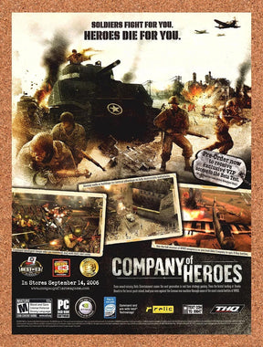 2006 Company Of Heroes PC Original Advertisement / Retro Promo v3