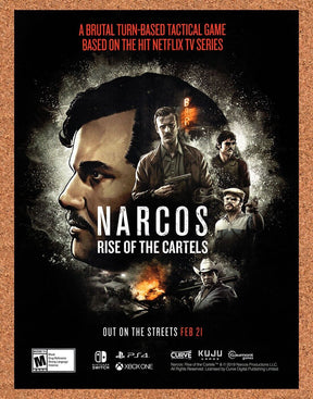 Narcos Rise Of The Cartels PS4 Original 2020 Ad - Video Game Display Promo