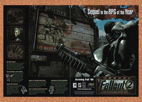 1998 Fallout 2 PC Original Advertisement / Retro Promo v2