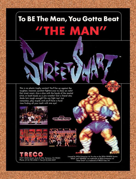 1991 Street Smart Genesis Original Advertisement / Retro Wall Art v1
