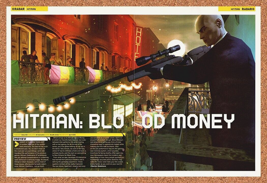 Original 2005 Hitman Blood Money PC Vintage Ad - Video Game Promo Wall Art 2