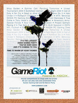 2004 GameRiot Powered By Xbox Game Tournaments Original Ad / Promo v1
